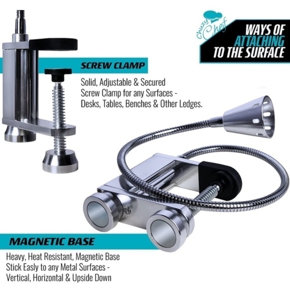 Brand New Magnetic BBQ LED Grill Light Adjustable Flexible Gooseneck Clamp - Picture 3 of 9